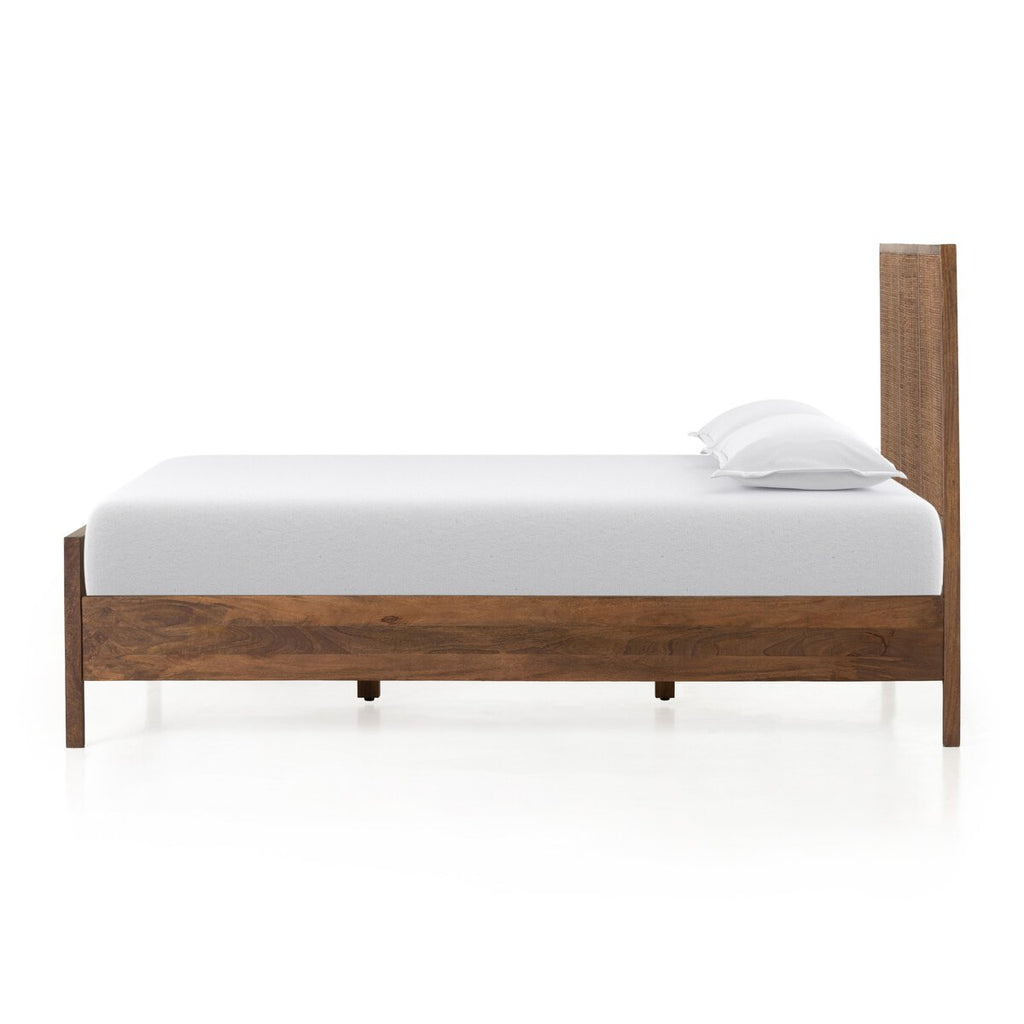 Caned Mano Bed, Brown Wash