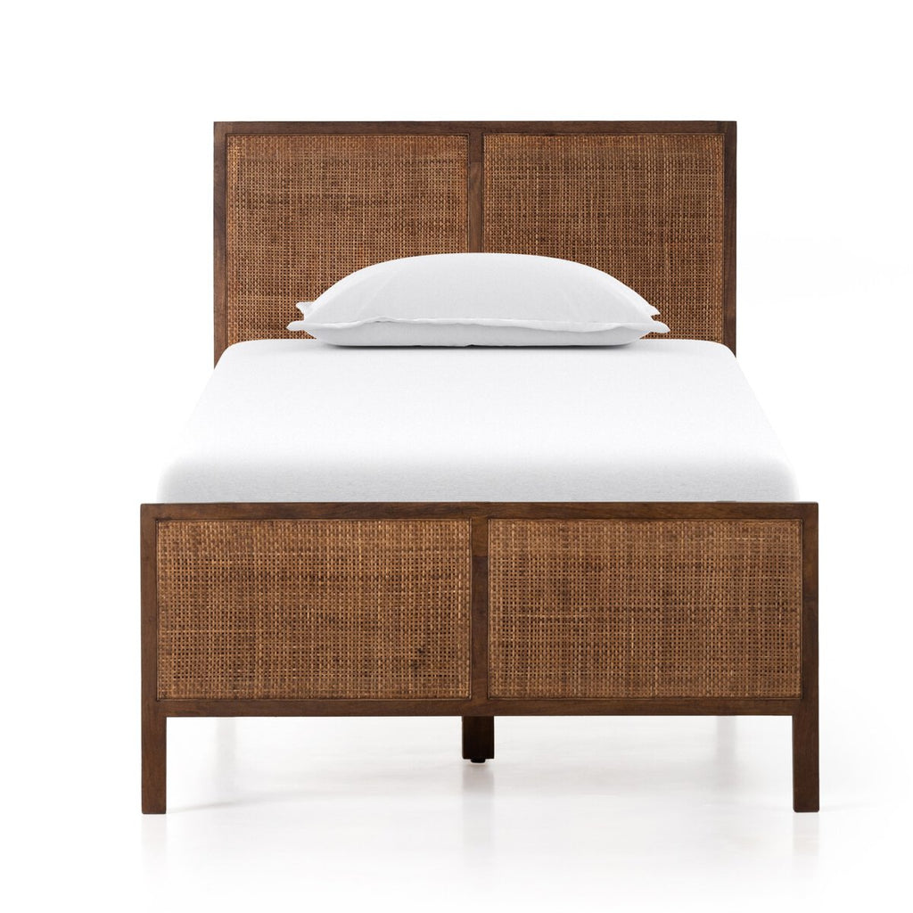 Caned Mano Bed, Brown Wash