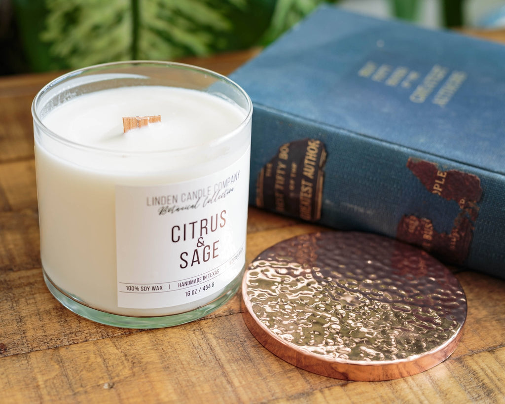 16oz Citrus & Sage Farmhouse Candle - Sage InteriorsLinden Candle Companycandle