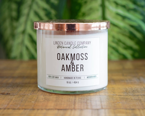 16oz Oakmoss & Amber - Sage InteriorsLinden Candle Companycandle