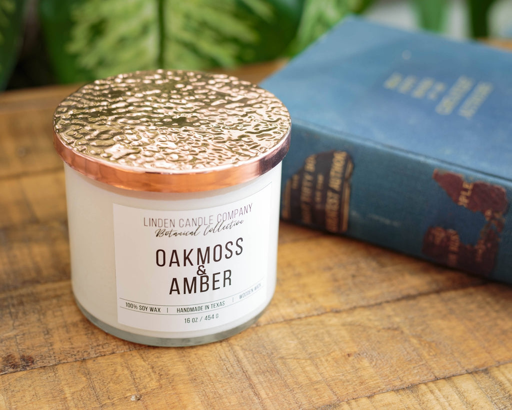 16oz Oakmoss & Amber - Sage InteriorsLinden Candle Companycandle