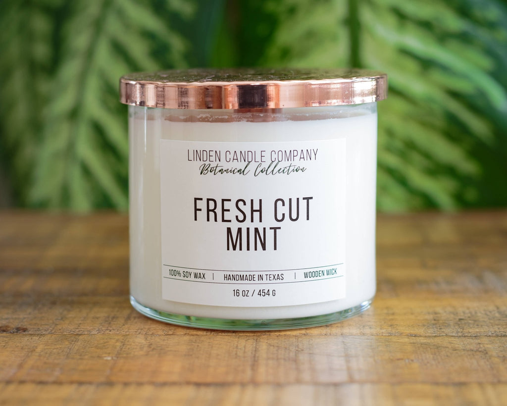 16oz Soy Candle Fresh Cut Mint Summer Candle - Sage InteriorsLinden Candle Companycandle