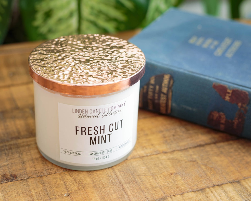 16oz Soy Candle Fresh Cut Mint Summer Candle - Sage InteriorsLinden Candle Companycandle