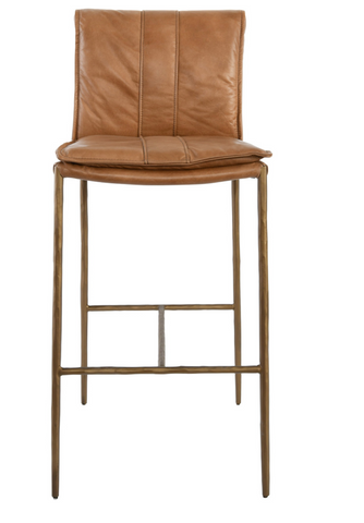 Adobe Tan, Hammered Iron 30" Bar Stool