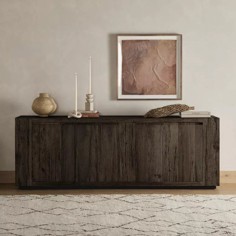 Abaso Sideboard, Ebony Rustic Wormwood Oak - Sage InteriorsFour Handssideboard