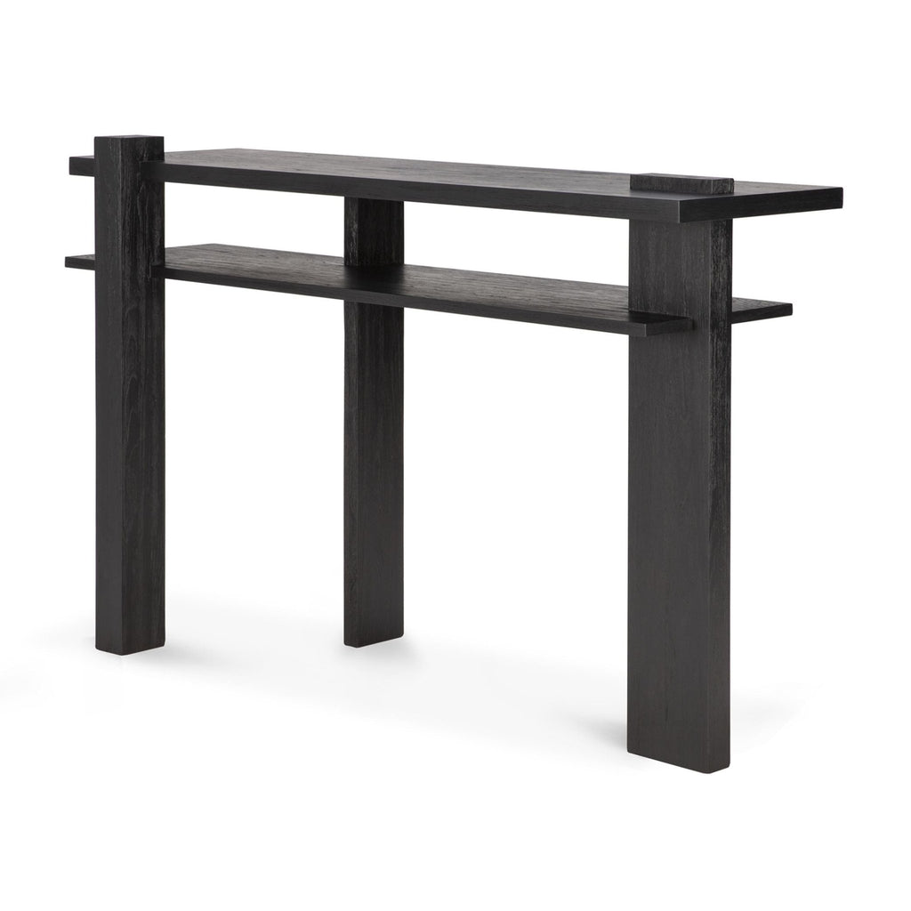 Abstract Console, Teak Black - Sage InteriorsethnicraftConsole Table