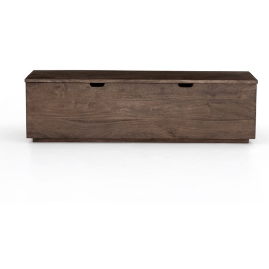 Aged brown reclaimed wood trunk - Sage InteriorsFH