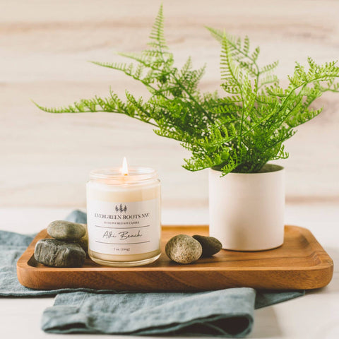 Alki Beach 8 Oz Soy Candle - Sage InteriorsEvergreen Roots NW