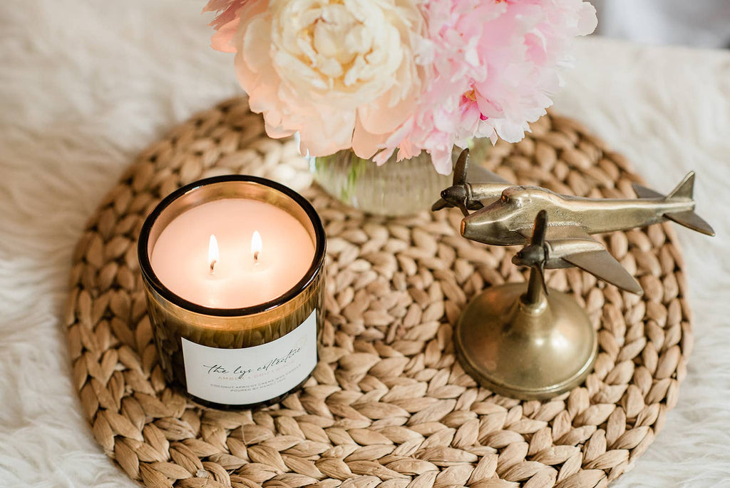 Amber + Driftwood Coconut Apricot Creme Wax Candle - 13oz - Sage InteriorsThe Lys Collective