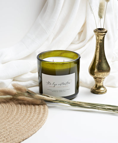 Amber + Driftwood Coconut Apricot Creme Wax Candle - 13oz - Sage InteriorsThe Lys Collective