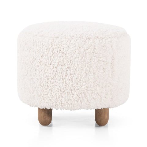 Anya Ottoman, Mongolian Faux Fur - Sage InteriorsFHOttoman