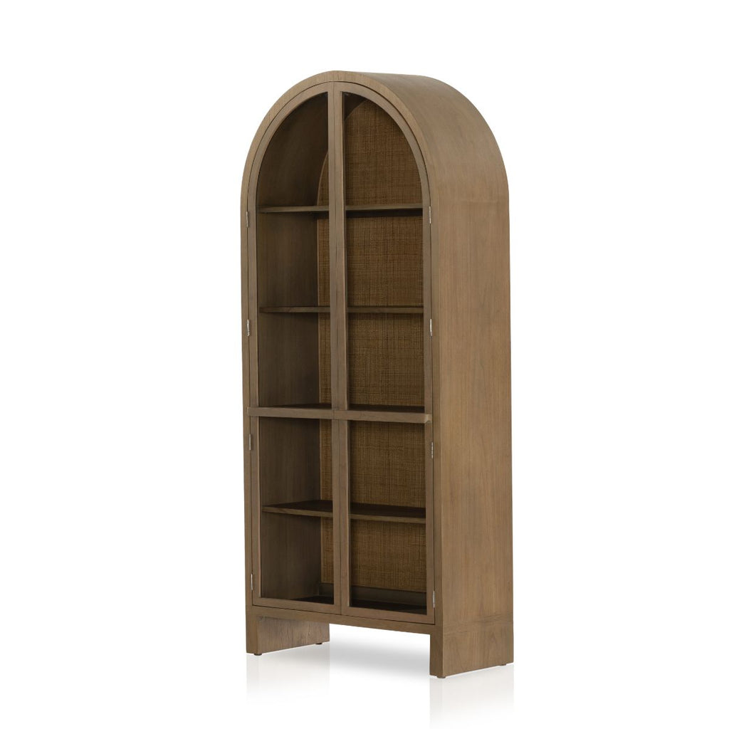 Arched Mindi Cabinet, Cane Backing - Sage InteriorsFHCabinet