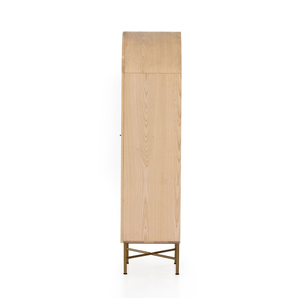 Ash Veneer Cane Cabinet - Sage InteriorsFHCabinet