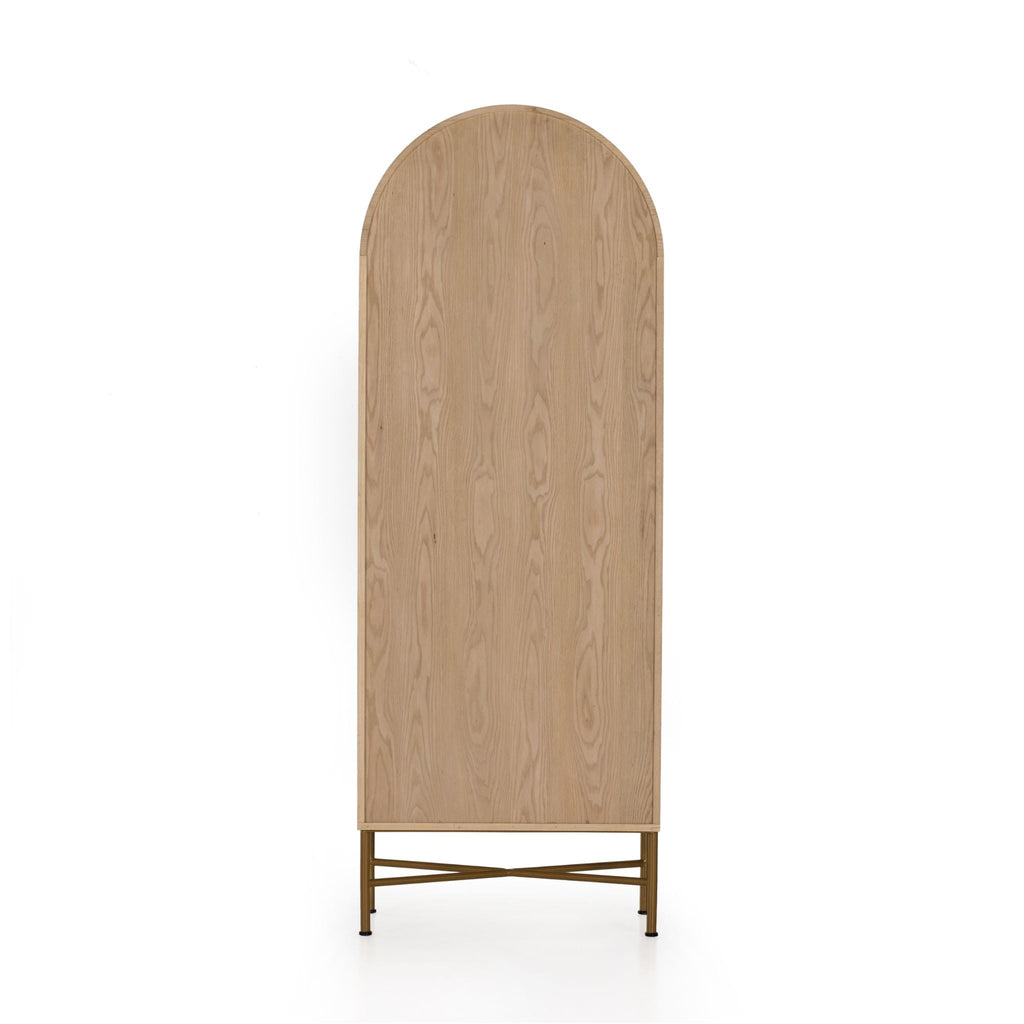 Ash Veneer Cane Cabinet - Sage InteriorsFHCabinet