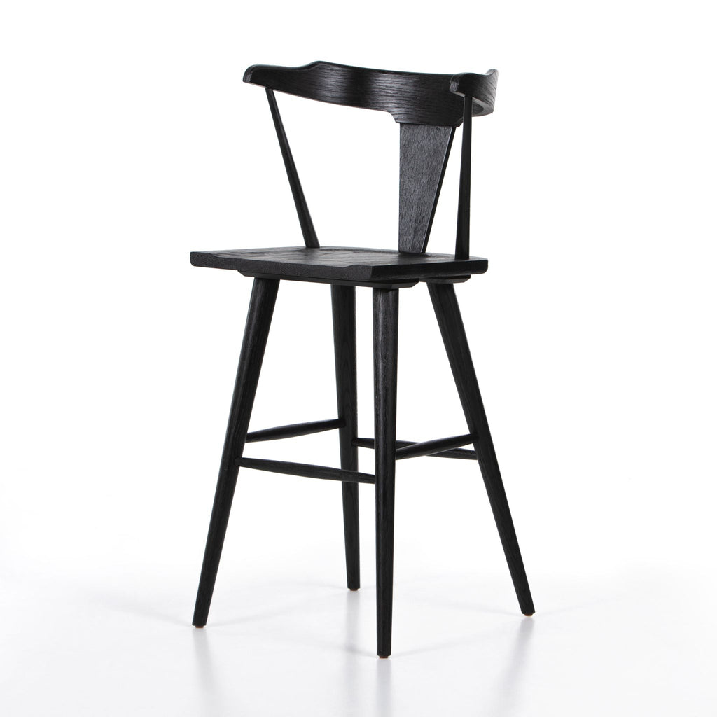 Aster Farmhouse Bar + Counter Stool, Black Oak - Sage InteriorsFH