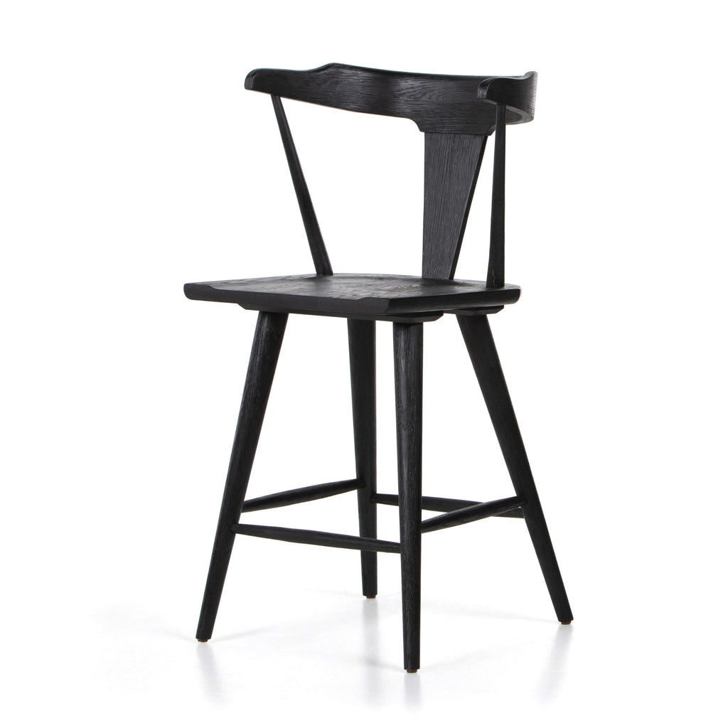 Aster Farmhouse Bar + Counter Stool, Black Oak - Sage InteriorsFH