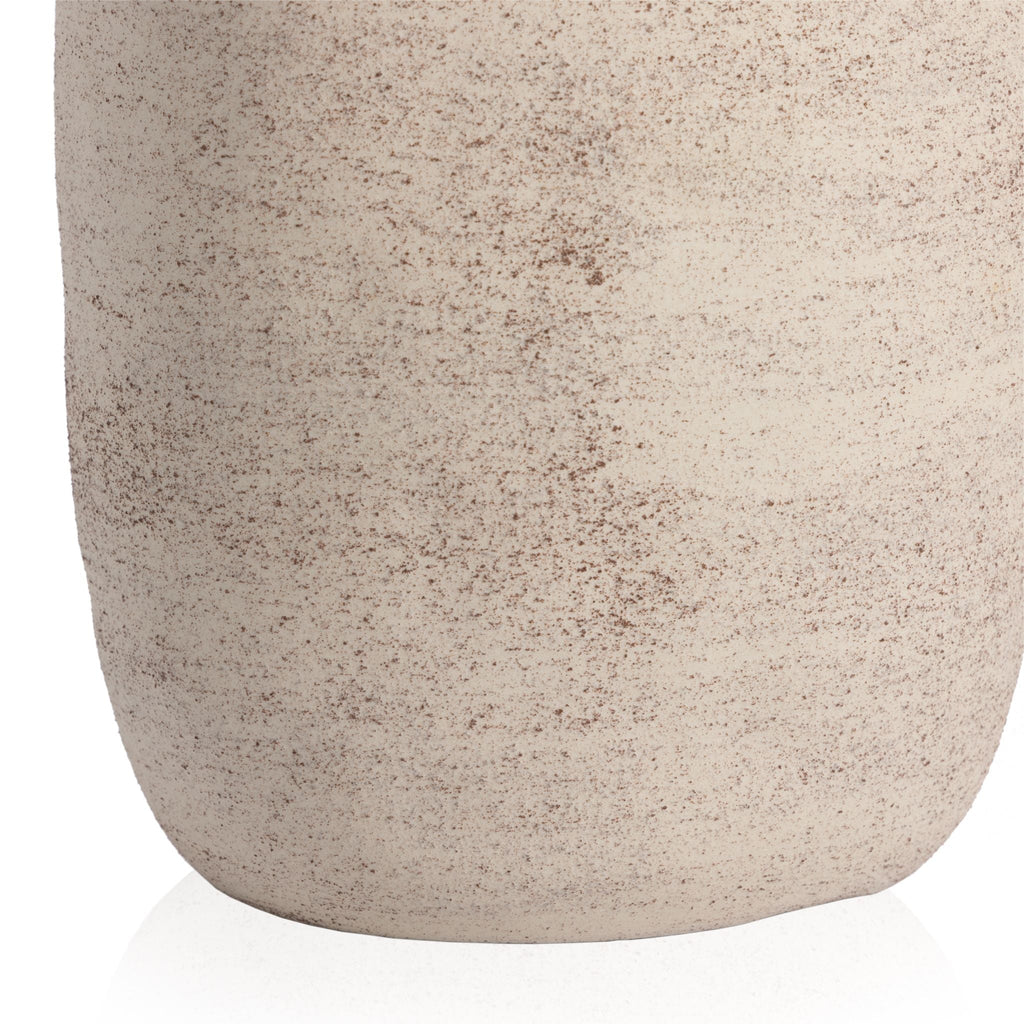 Badan Ceramic Vase, Distressed Creme - Sage InteriorsFHvase