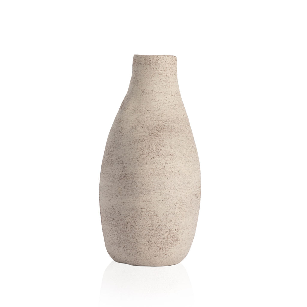 Badan Ceramic Vase, Distressed Creme - Sage InteriorsFHvase