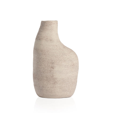 Badan Ceramic Vase, Distressed Creme - Sage InteriorsFHvase