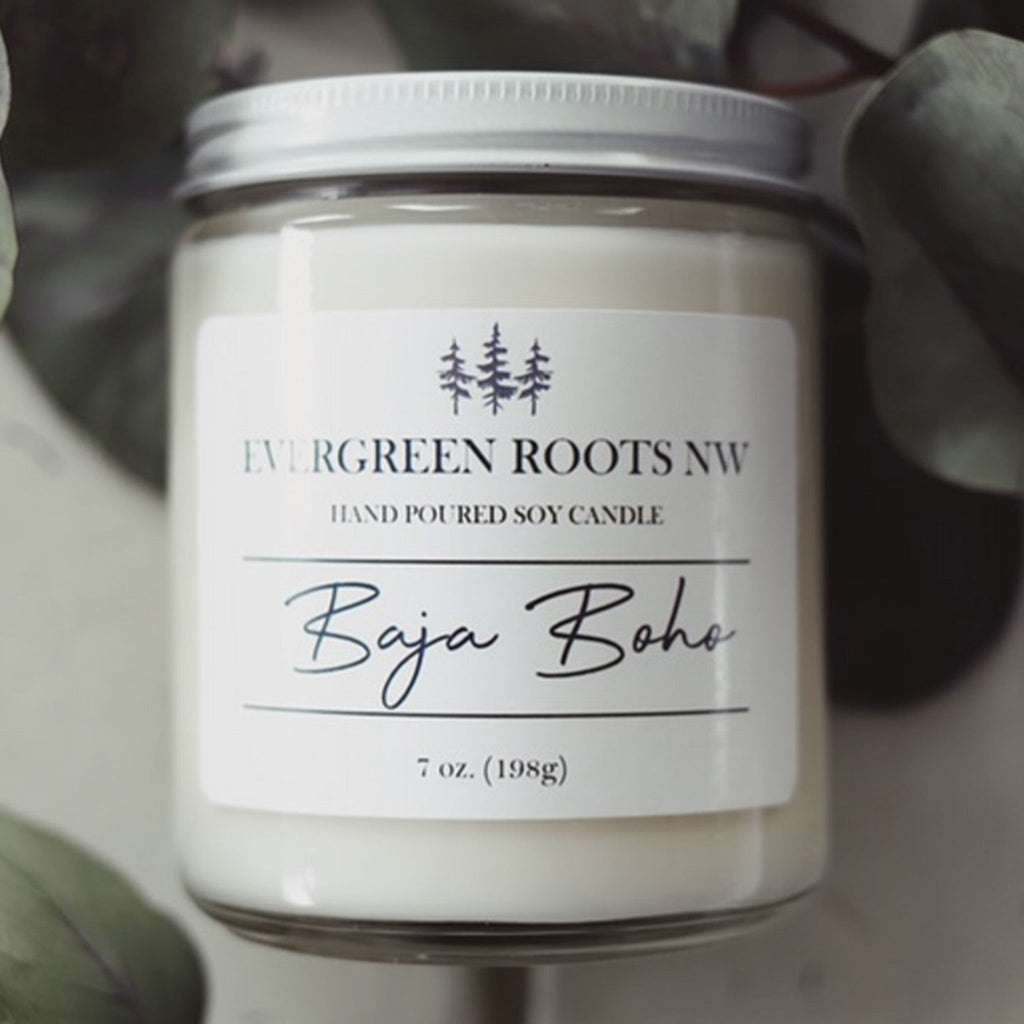 Baja Boho 8 Oz Soy Candle - Sage InteriorsEvergreen Roots NW