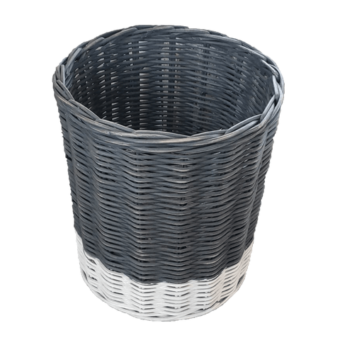 Basket Canister, Navy Blue Woven - Sage InteriorsSage InteriorsDecor