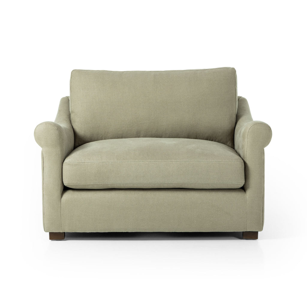 Belgian Linen™ Chair - and - a - Half, Brussels Khaki - Sage InteriorsFHChair