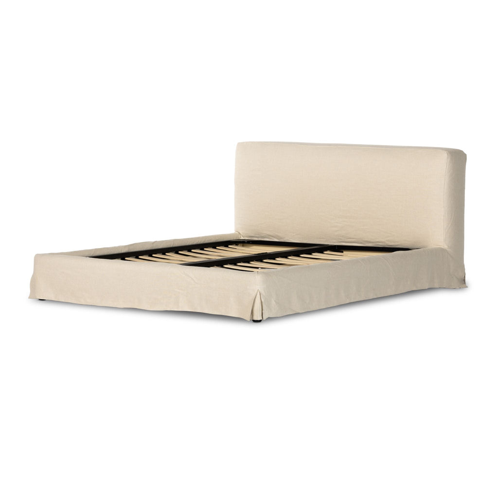 Belgian Linen™ Low Slipcover Bed, Brussels Natural - Sage InteriorsFHBeds & Bed Frames