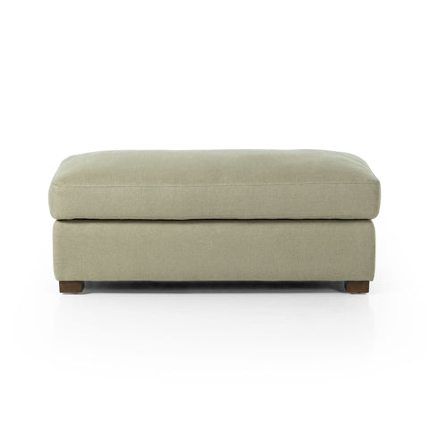 Belgian Linen™ Ottoman, Brussels Khaki - Sage InteriorsFHOttoman