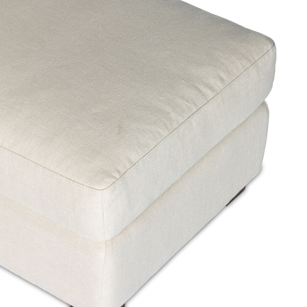 Belgian Linen™ Ottoman, Brussels Natural - Sage InteriorsFHOttoman