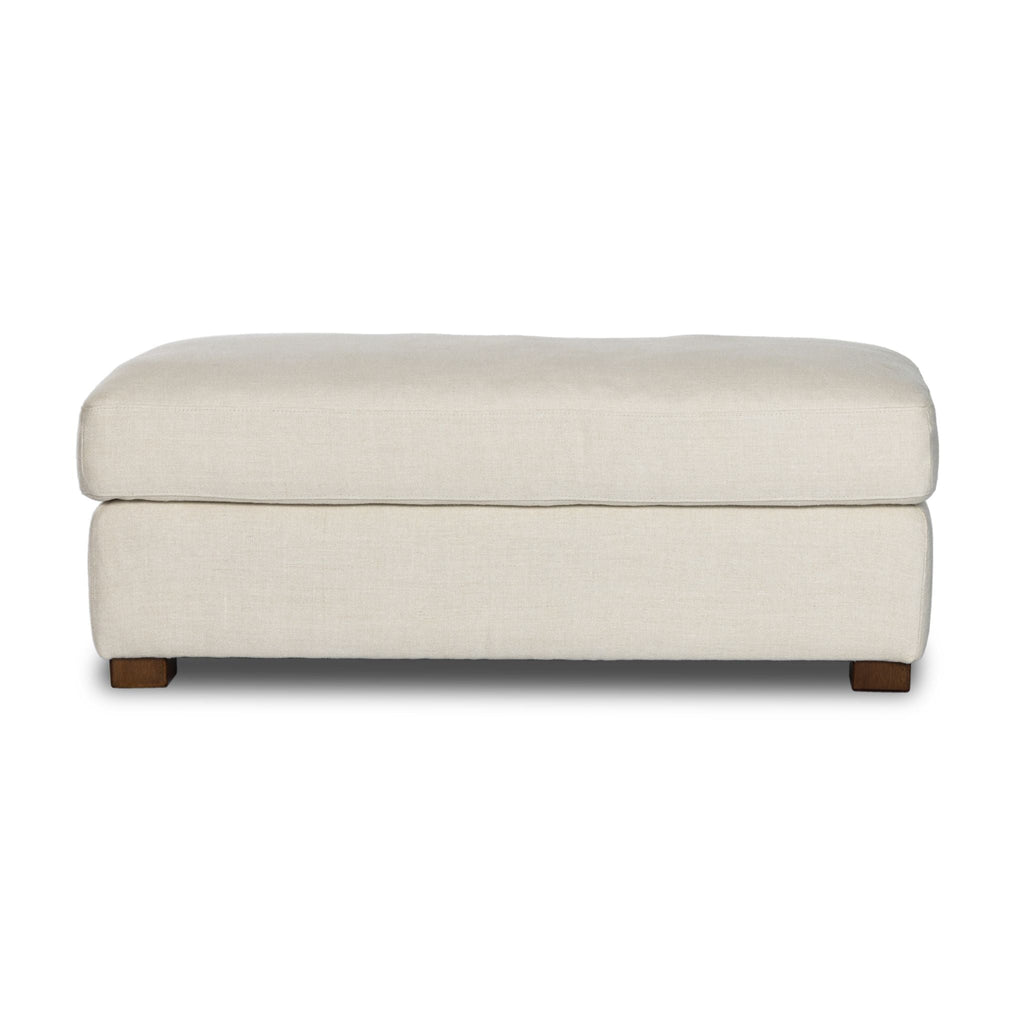 Belgian Linen™ Ottoman, Brussels Natural - Sage InteriorsFHOttoman