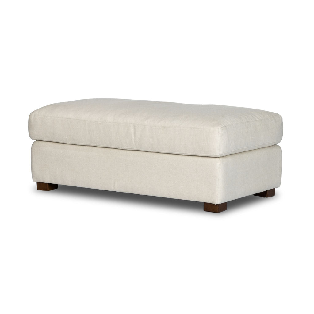 Belgian Linen™ Ottoman, Brussels Natural - Sage InteriorsFHOttoman