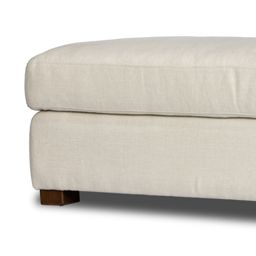 Belgian Linen™ Ottoman, Brussels Natural - Sage InteriorsFHOttoman