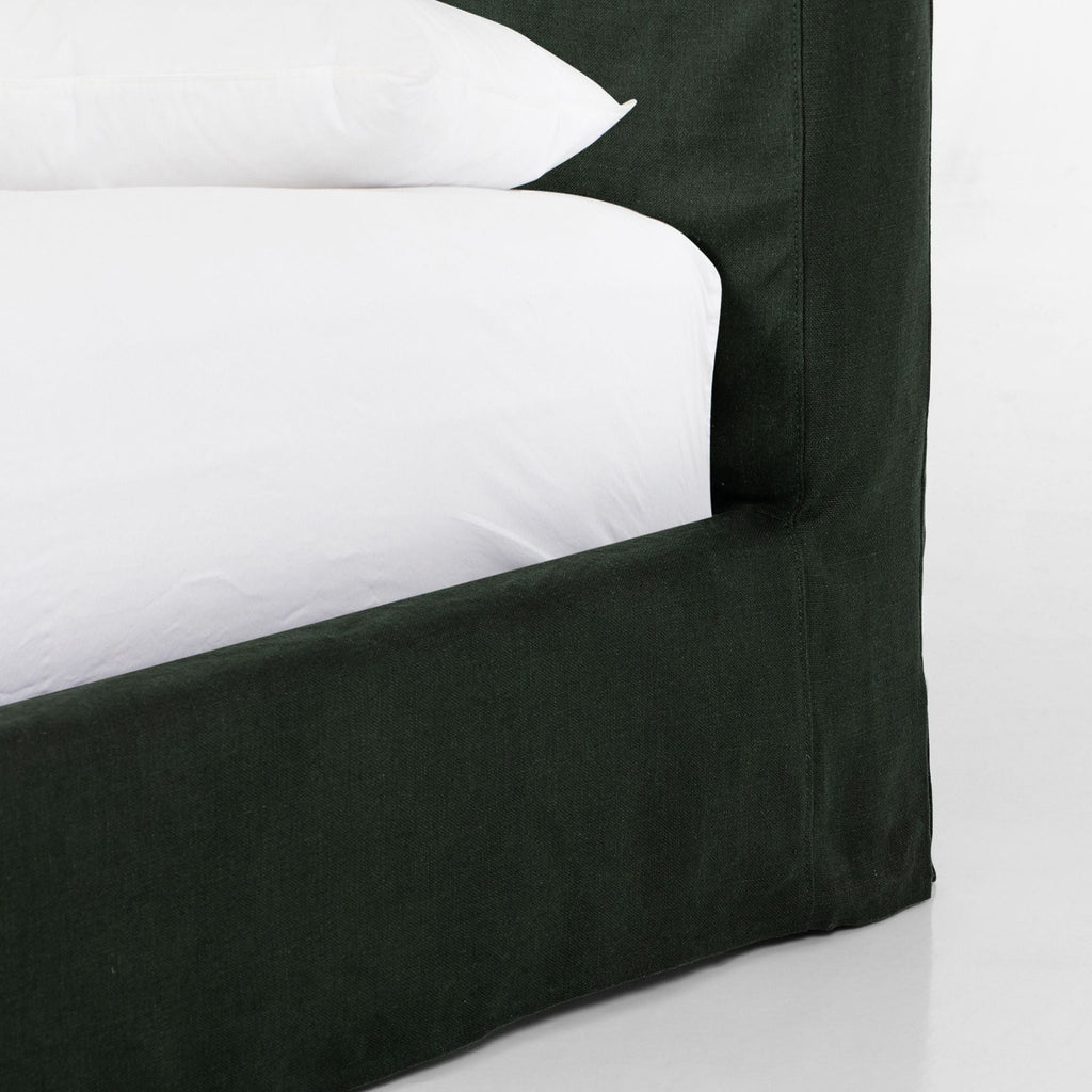 Belgian Linen™ Slipcover Bed, Brussels Pine - Sage InteriorsFHBeds & Bed Frames