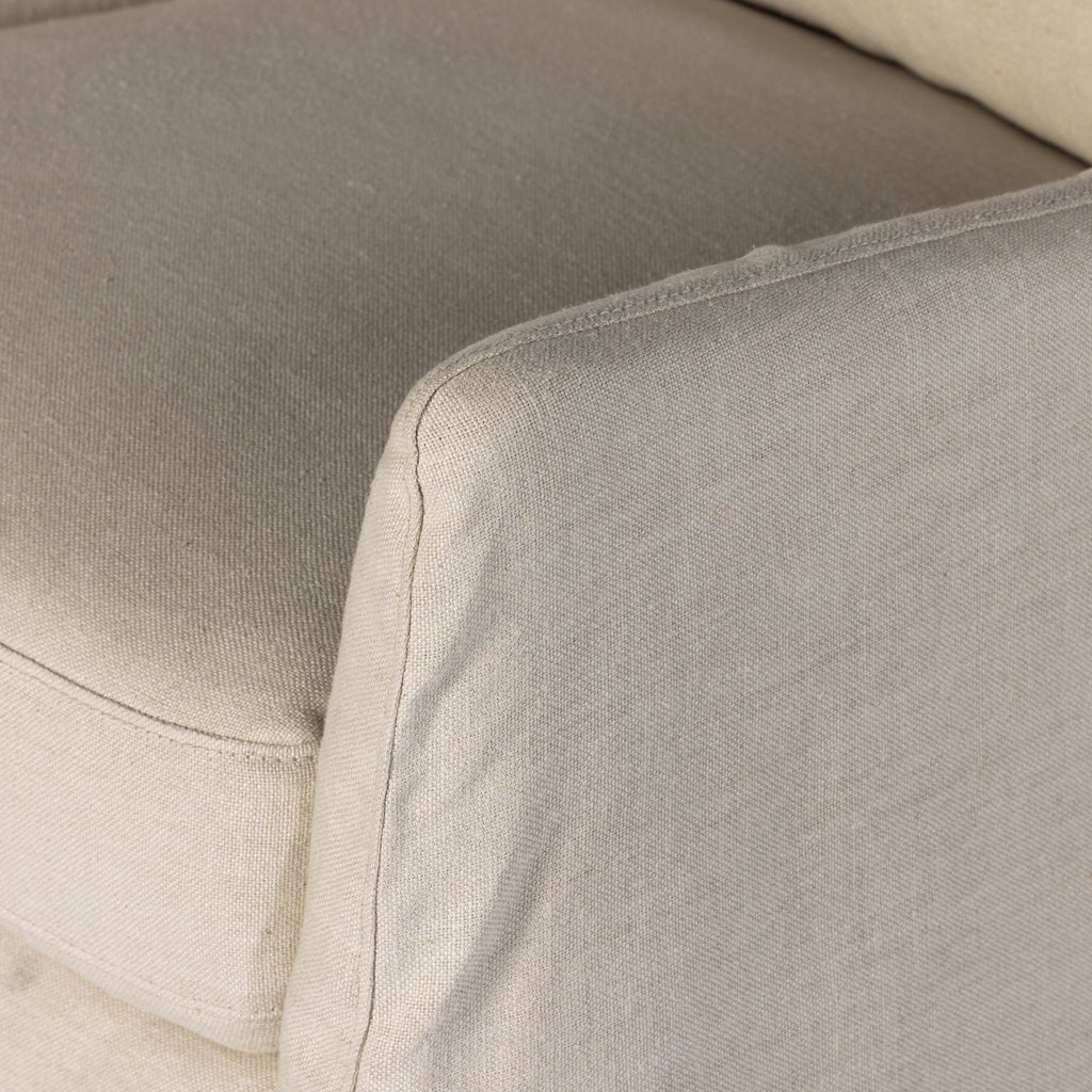 Belgian Linen™ Slipcover Swivel Chair, Brussels Natural - Sage InteriorsFHAccent Chair