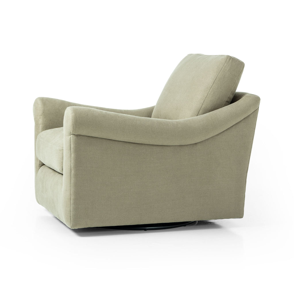 Belgian Linen™ Swivel Chair, Brussels Khaki - Sage InteriorsFHAccent Chair