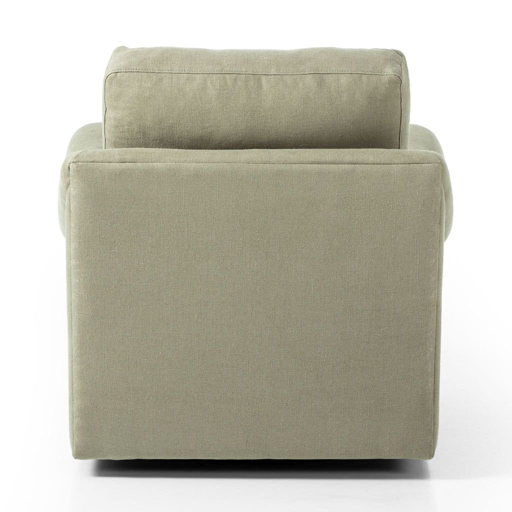 Belgian Linen™ Swivel Chair, Brussels Khaki - Sage InteriorsFHAccent Chair