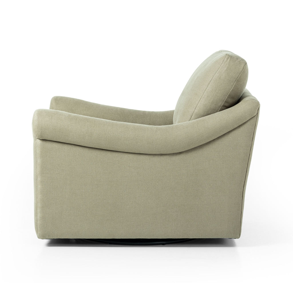 Belgian Linen™ Swivel Chair, Brussels Khaki - Sage InteriorsFHAccent Chair