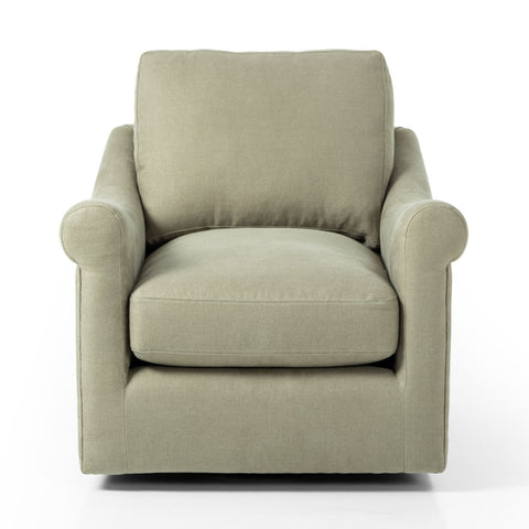 Belgian Linen™ Swivel Chair, Brussels Khaki - Sage InteriorsFHAccent Chair