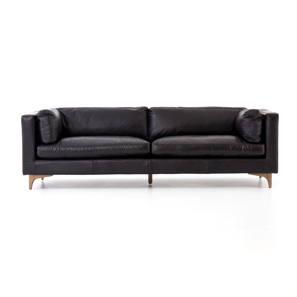 Black Anderson Leather Sofa - Sage InteriorsFHsofa