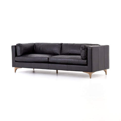 Black Anderson Leather Sofa - Sage InteriorsFHsofa