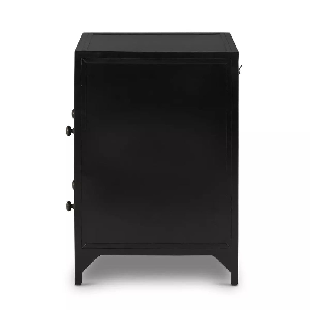 Black Iron 2 Drawer Nightstand - Sage InteriorsFour HandsNightstands