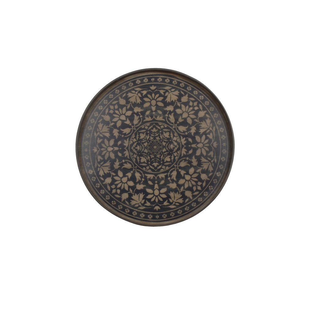 Black Marrakesh Wooden Tray 24 x 24 x 2 - Sage InteriorsNotre Monde