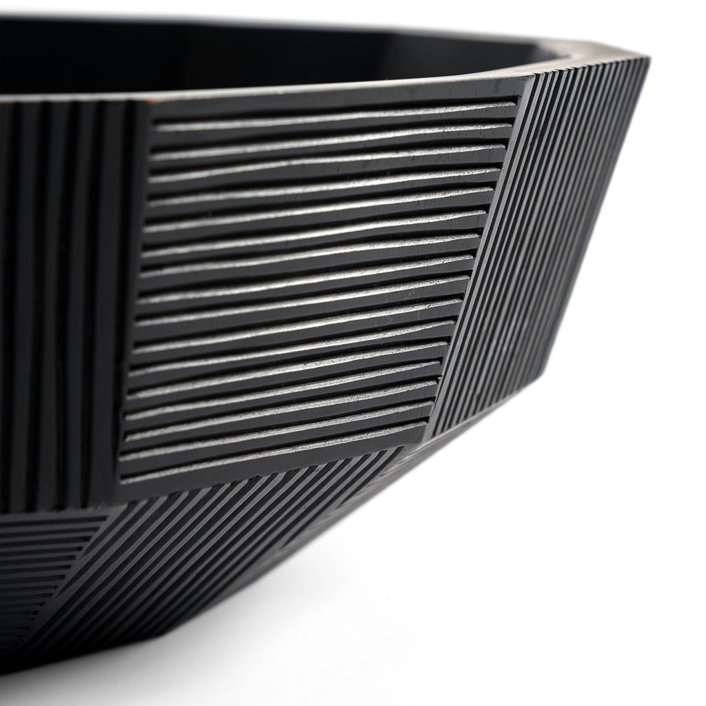 Black Striped Bowl - Sage Interiorsethnicraftbowl