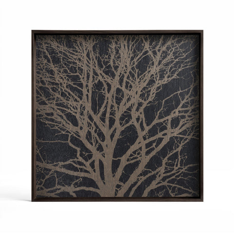 Black Tree Square Tray - Sage Interiorsethnicrafttray