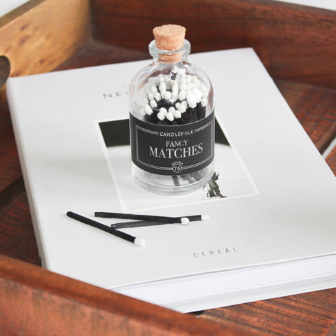 Black & White Apothecary Matches - Sage InteriorsCandlefolkDecor