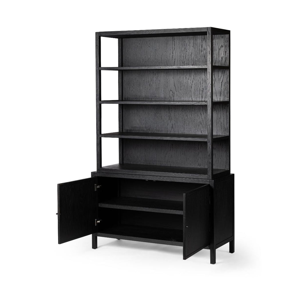 Blackwood Bookcase, Brushed Ebony Oak - Sage InteriorsFHBookcase