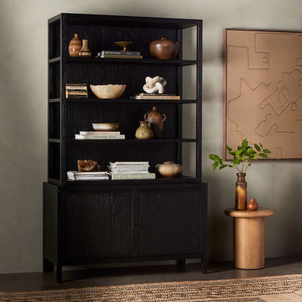 Blackwood Bookcase, Brushed Ebony Oak - Sage InteriorsFHBookcase