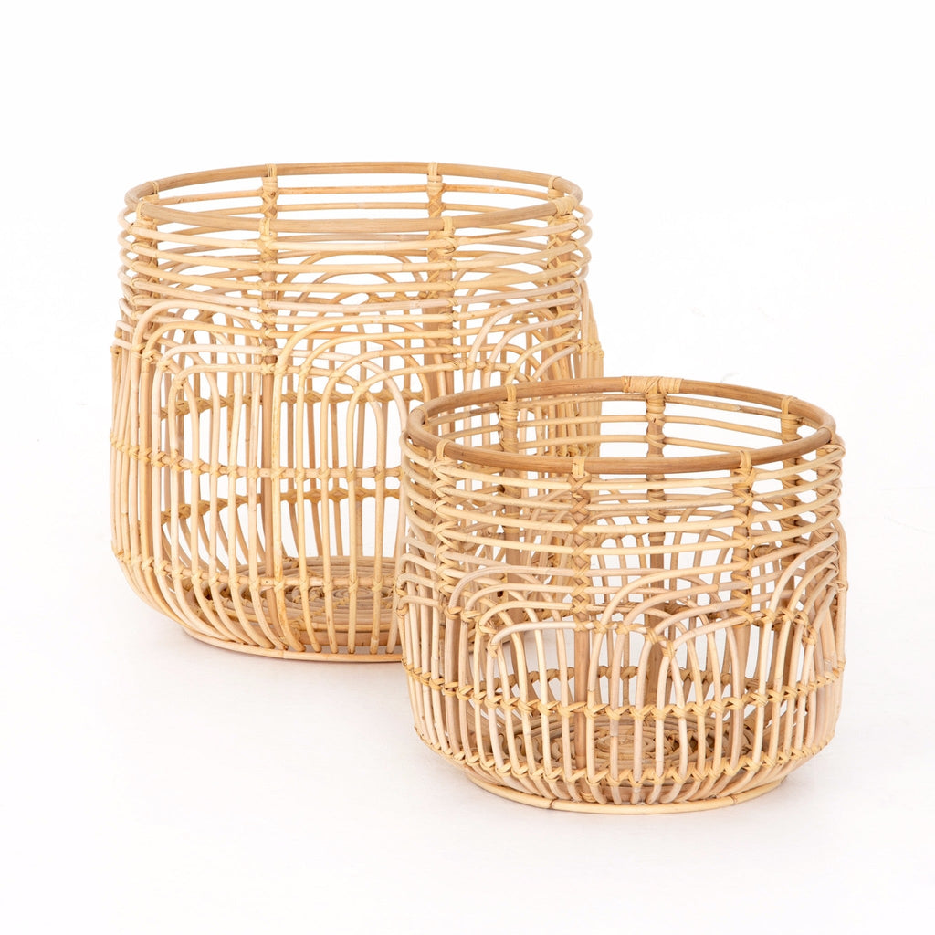 Boho Woven Basket - Set of 2 - Sage InteriorsFHbasket