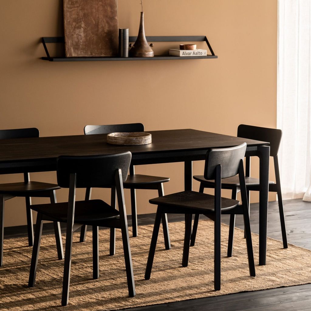 Bok Dining Table, Oak Black - Sage InteriorsethnicraftDining Table