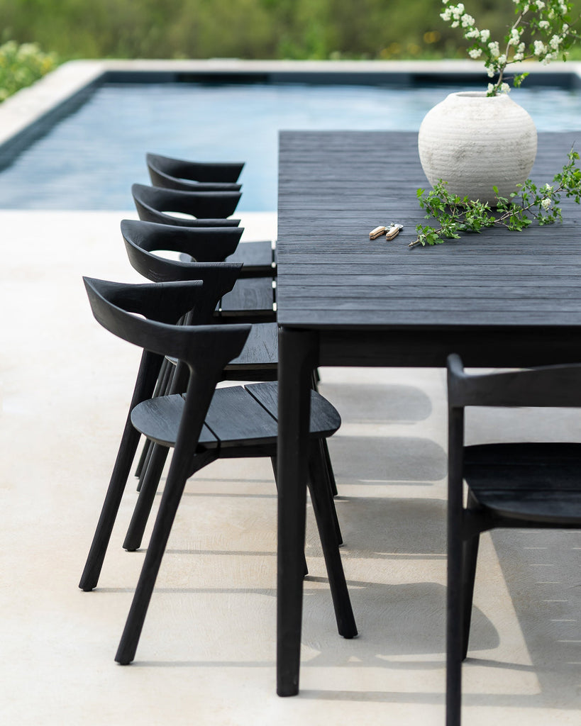 Bok Outdoor Dining Table, Teak Black - Sage InteriorsEthnicraftDining Table